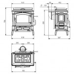 Чертеж Печь Isetta Con Cerhi Evo 4.0 (La Nordica)